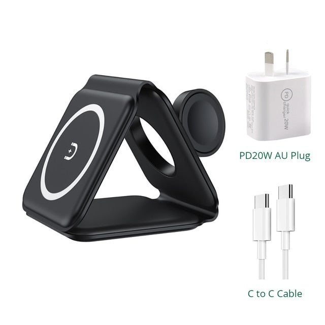 Foldable 3-in-1 Wireless Charger