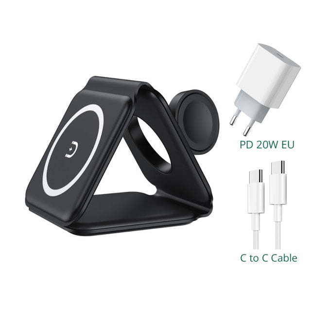 Foldable 3-in-1 Wireless Charger