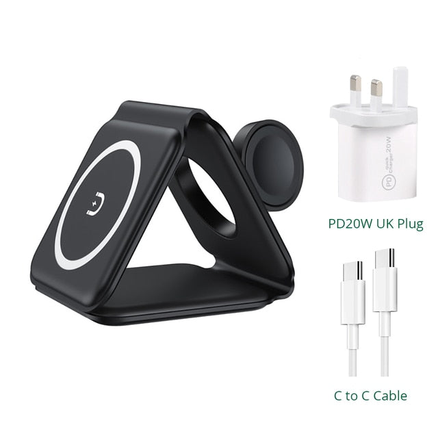 Foldable 3-in-1 Wireless Charger